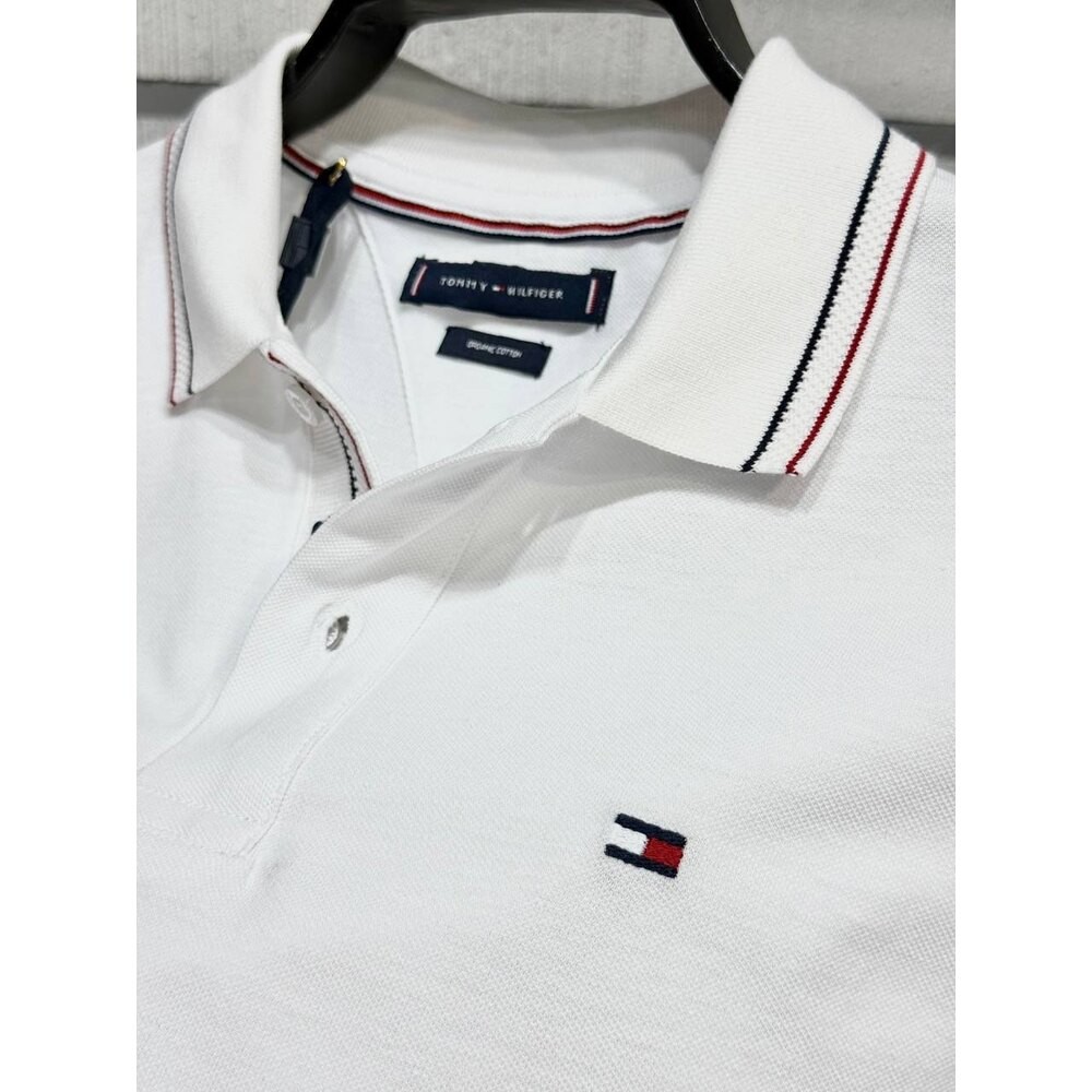 Tommy Hilfiger Polo Yaka D Beyaz