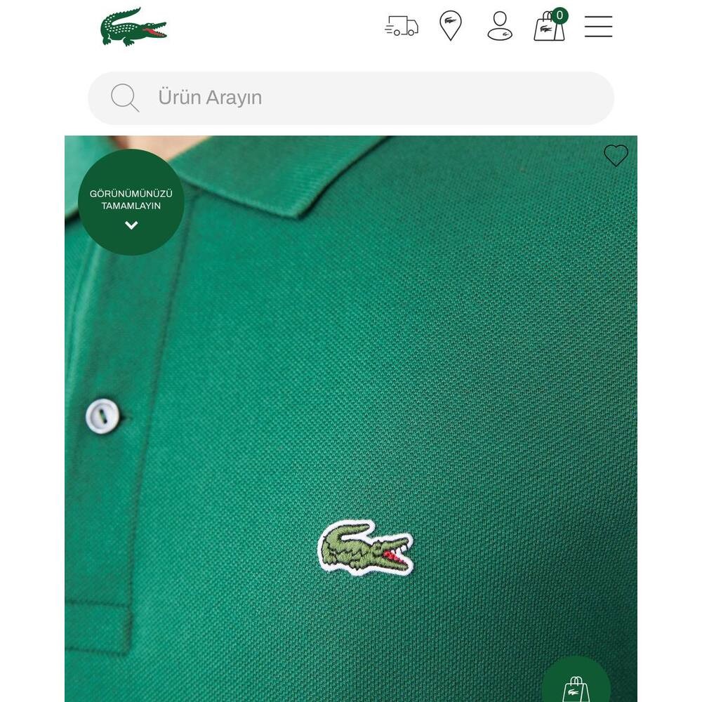 Lacoste Klasik Polo Yaka Uzun Kollu Haki Yeşil