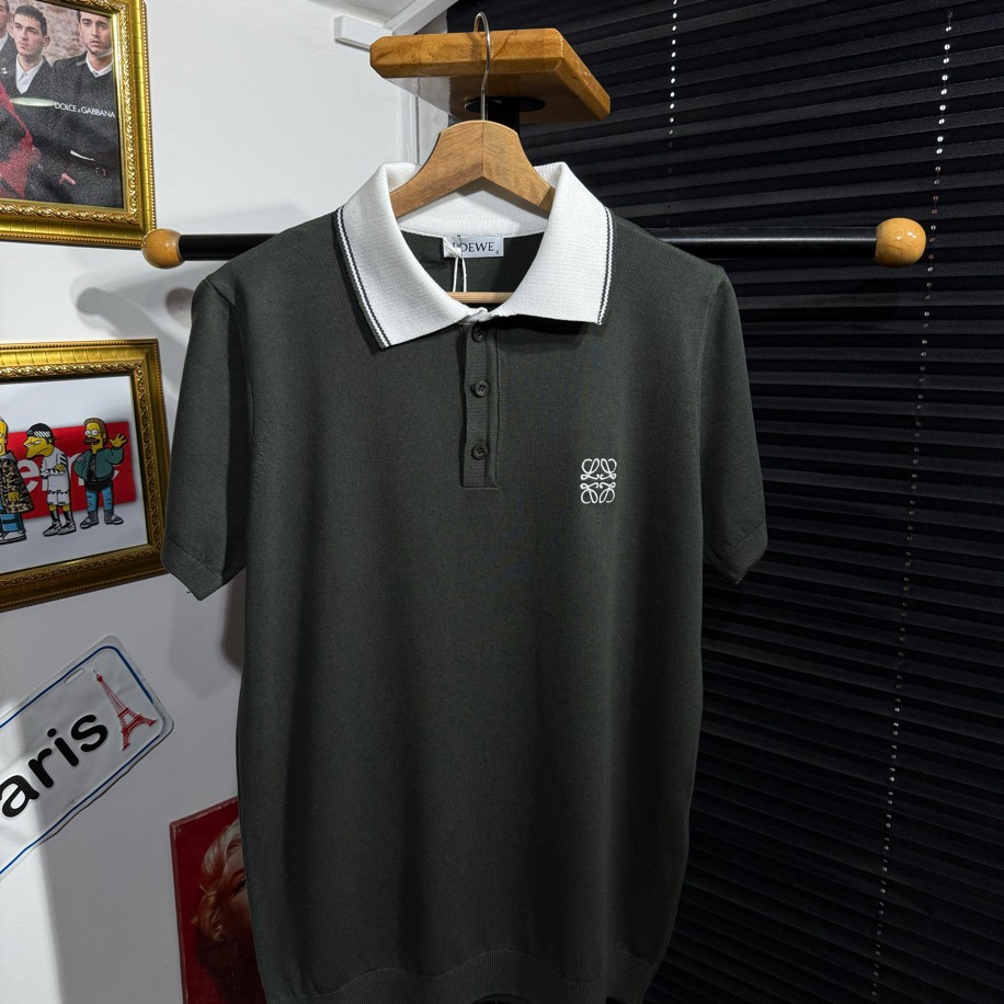 LOEWE POLO YAKA TRİKO HAKİ RENK