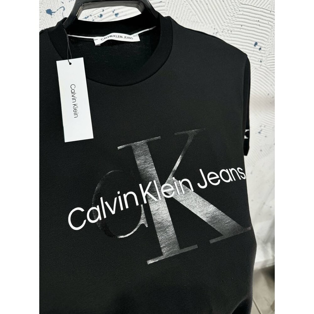 Calvin Klein CK Bisiklet Yaka Siyah