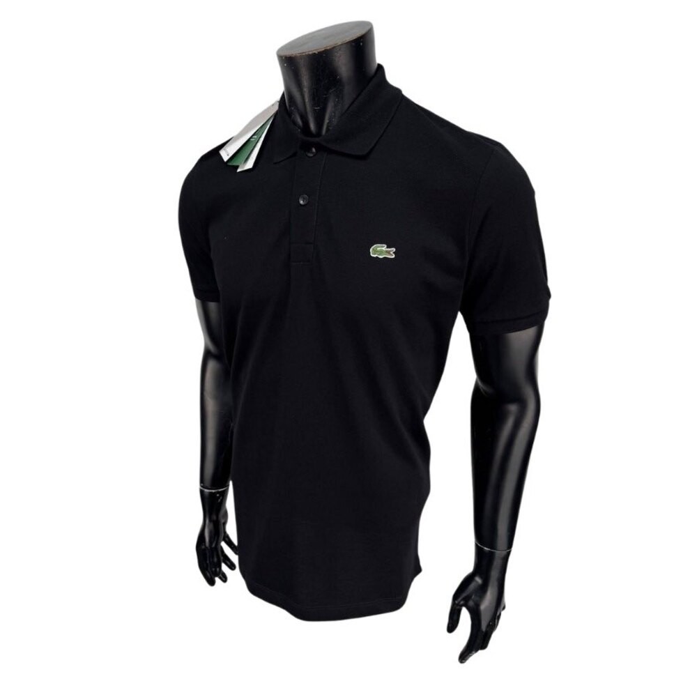 Lacoste Polo Yaka Orj. İthal Mağaza Ürünü Siyah