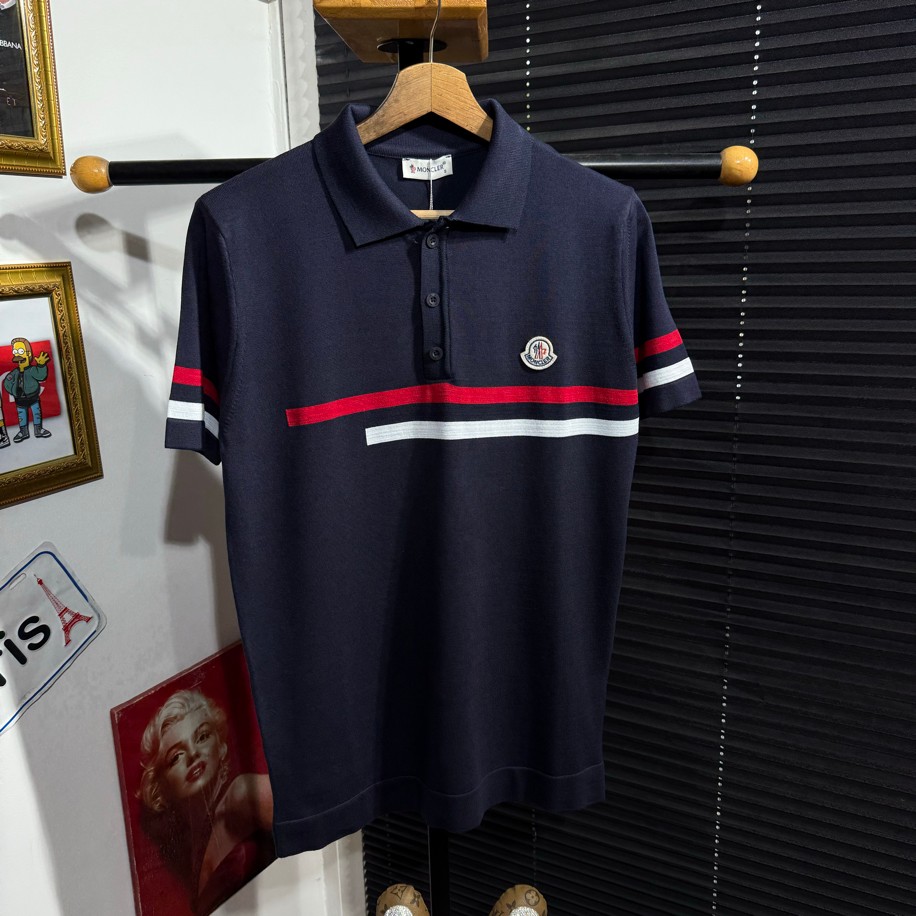 MONCLER POLO YAKA TRİKO LACİVERT RENK