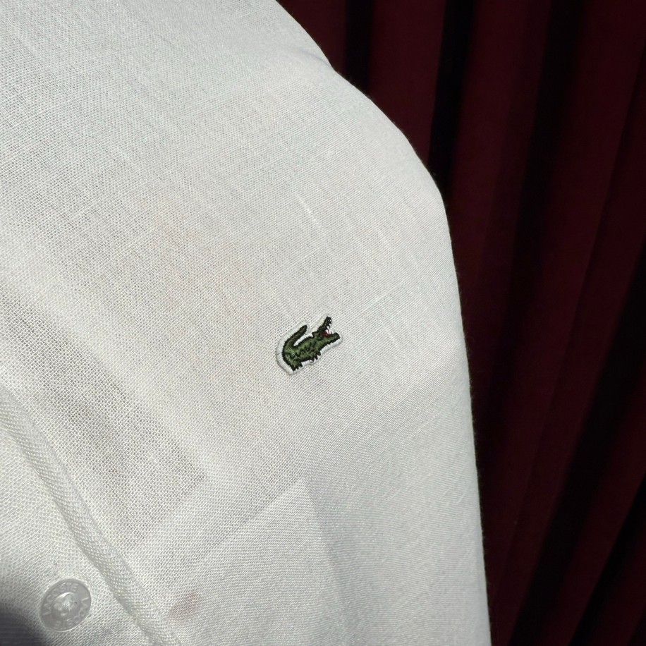 LACOSTE KETEN GÖMLEK BEYAZ RENK