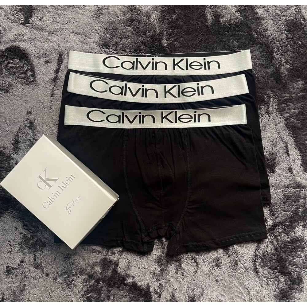 Calvin Klein Silver Boxer 3’Lü