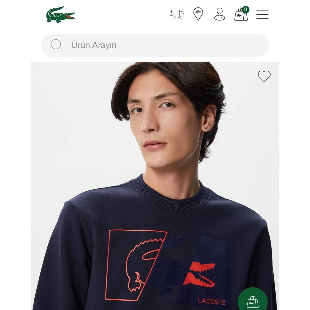 Lacoste Sweatshirt Floklu Lacivert