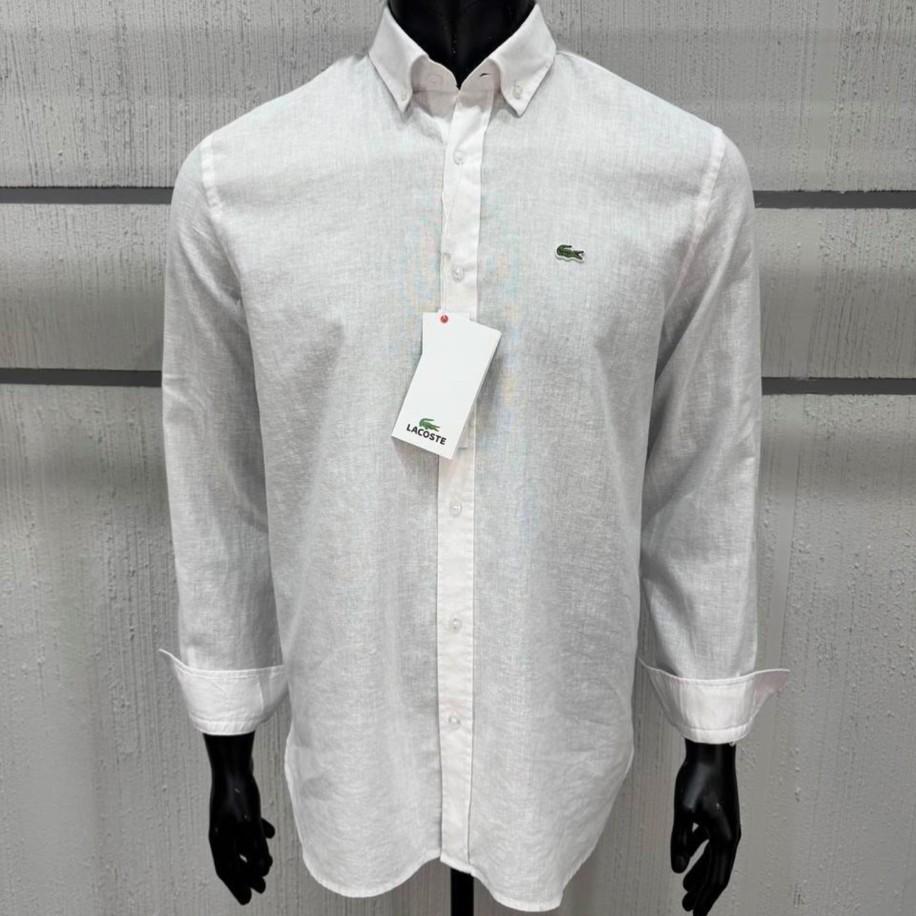 Lacoste Keten Gömlek Orj. Beyaz