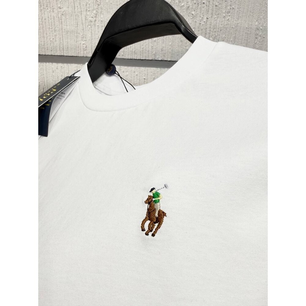 Polo Ralph Lauren Basic Bisiklet Yaka Beyaz