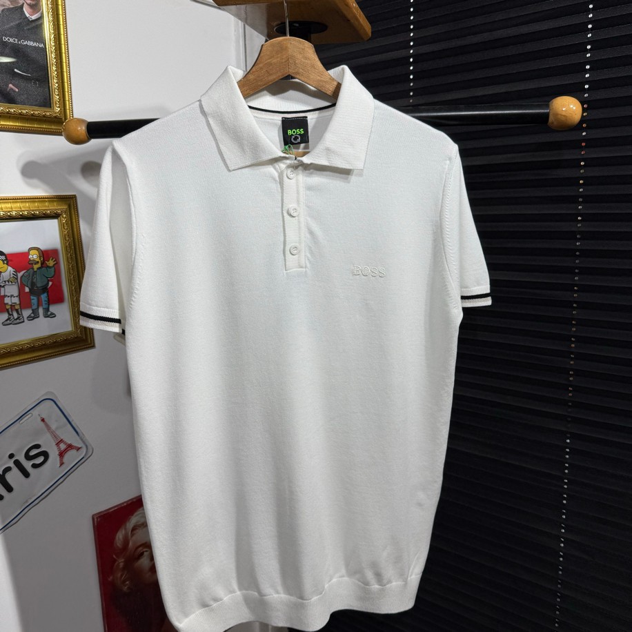 BOSS POLO YAKA TRİKO BEYAZ RENK
