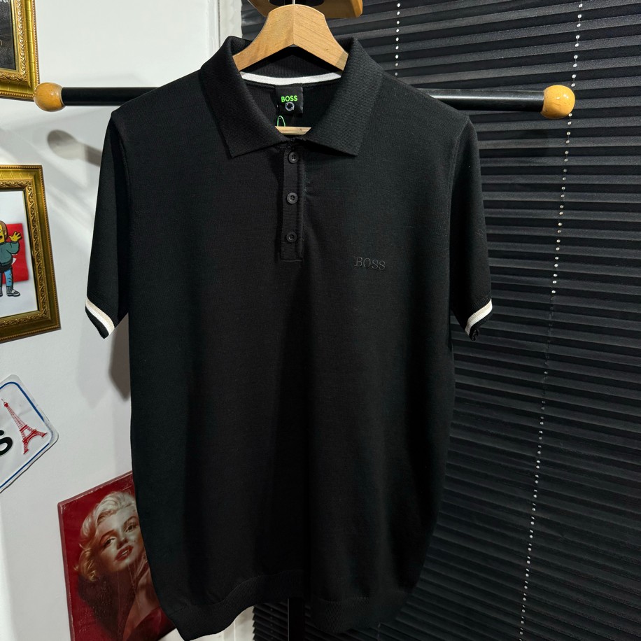 BOSS POLO YAKA TRİKO SİYAH RENK