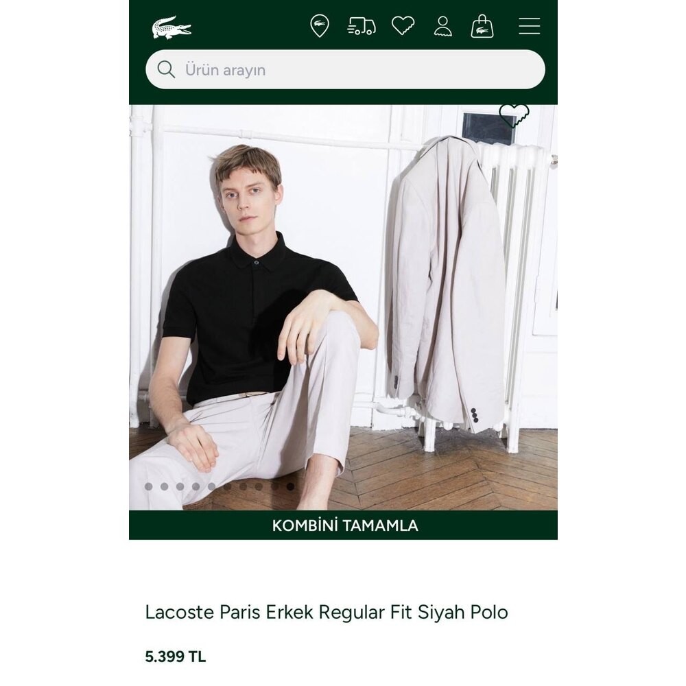 Lacoste Paris Polo Yaka Siyah