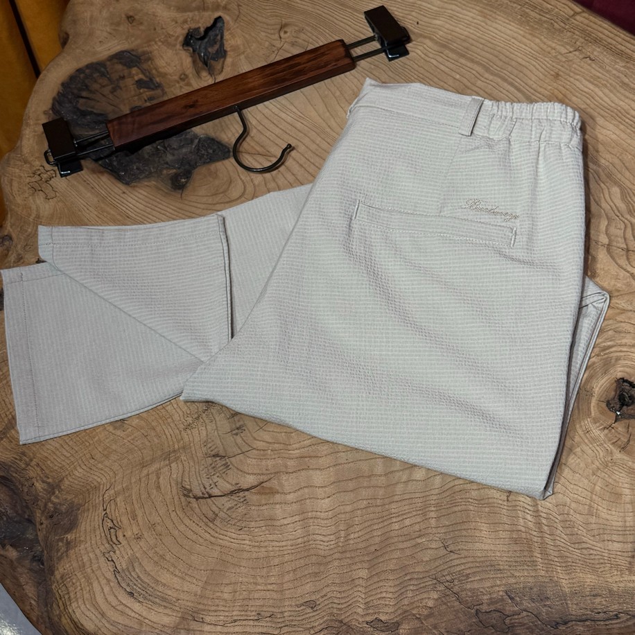 BURBERRY GOFRE KUMAŞ JOGGER KREM RENK
