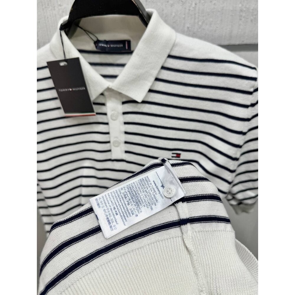 Tommy Hilfiger Polo Yaka Triko Beyaz