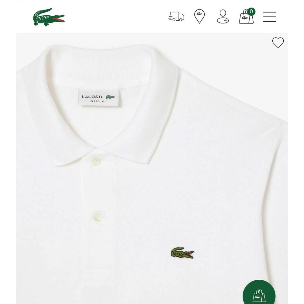 Lacoste Klasik Polo Yaka Uzun Kollu Beyaz