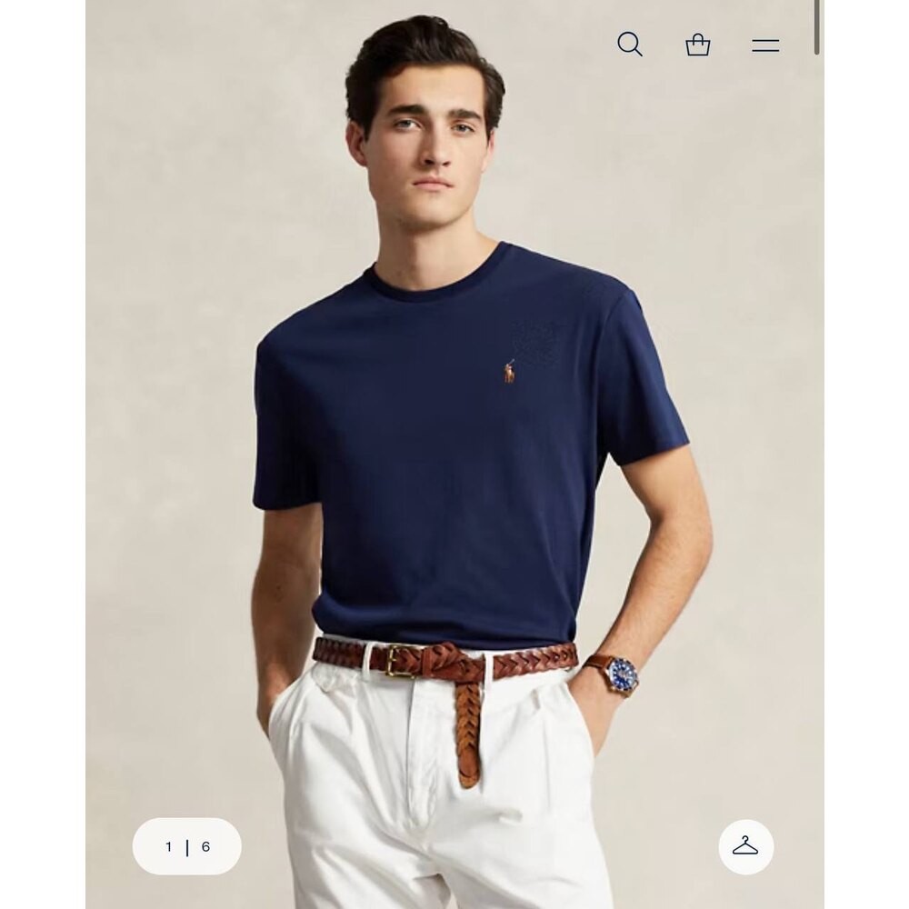 Polo Ralph Lauren Basic Bisiklet Yaka Lacivert