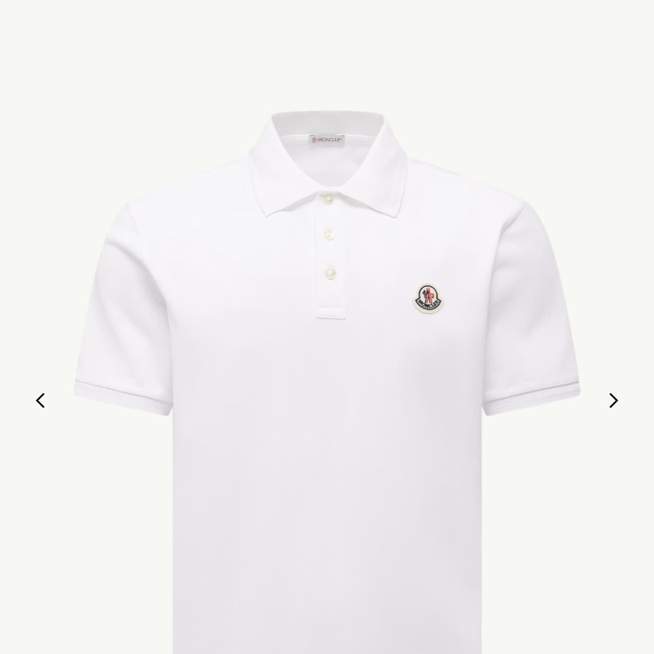 MONCLER POLO YAKA BEYAZ RENK