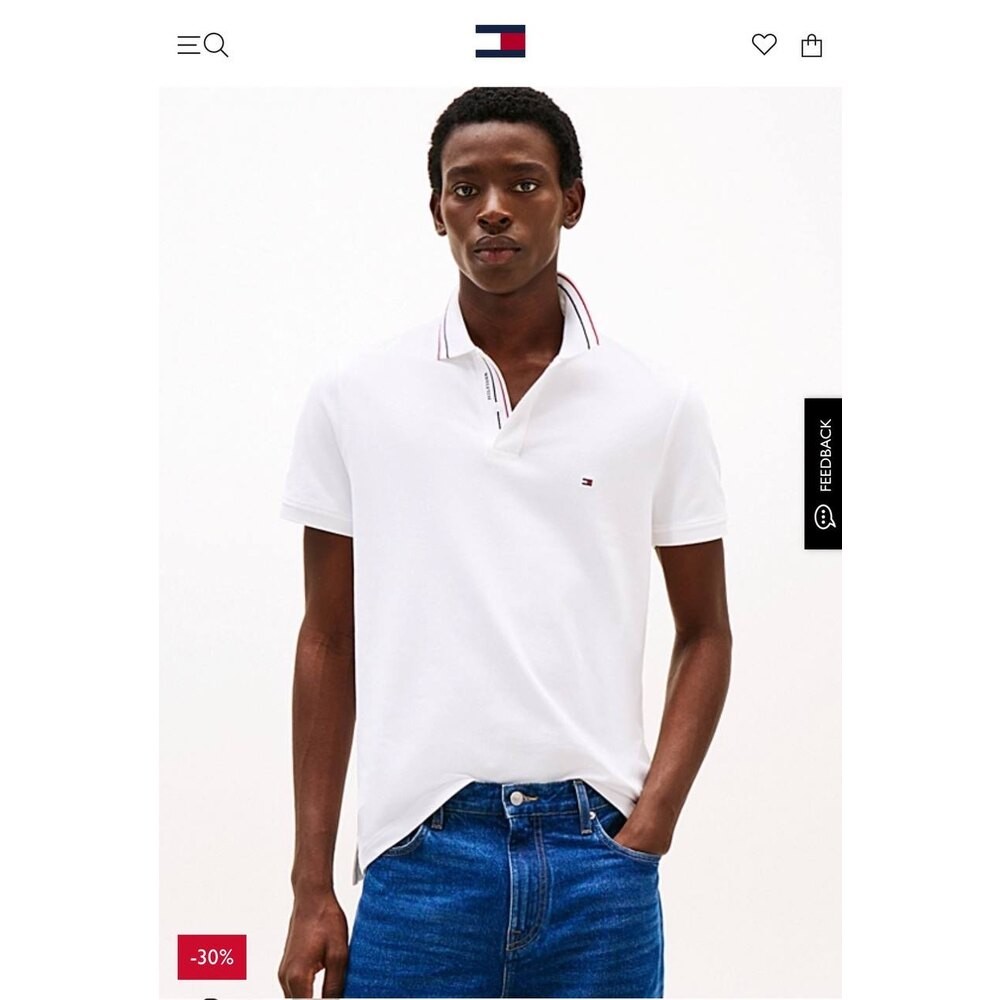 Tommy Hilfiger Polo Yaka D Beyaz