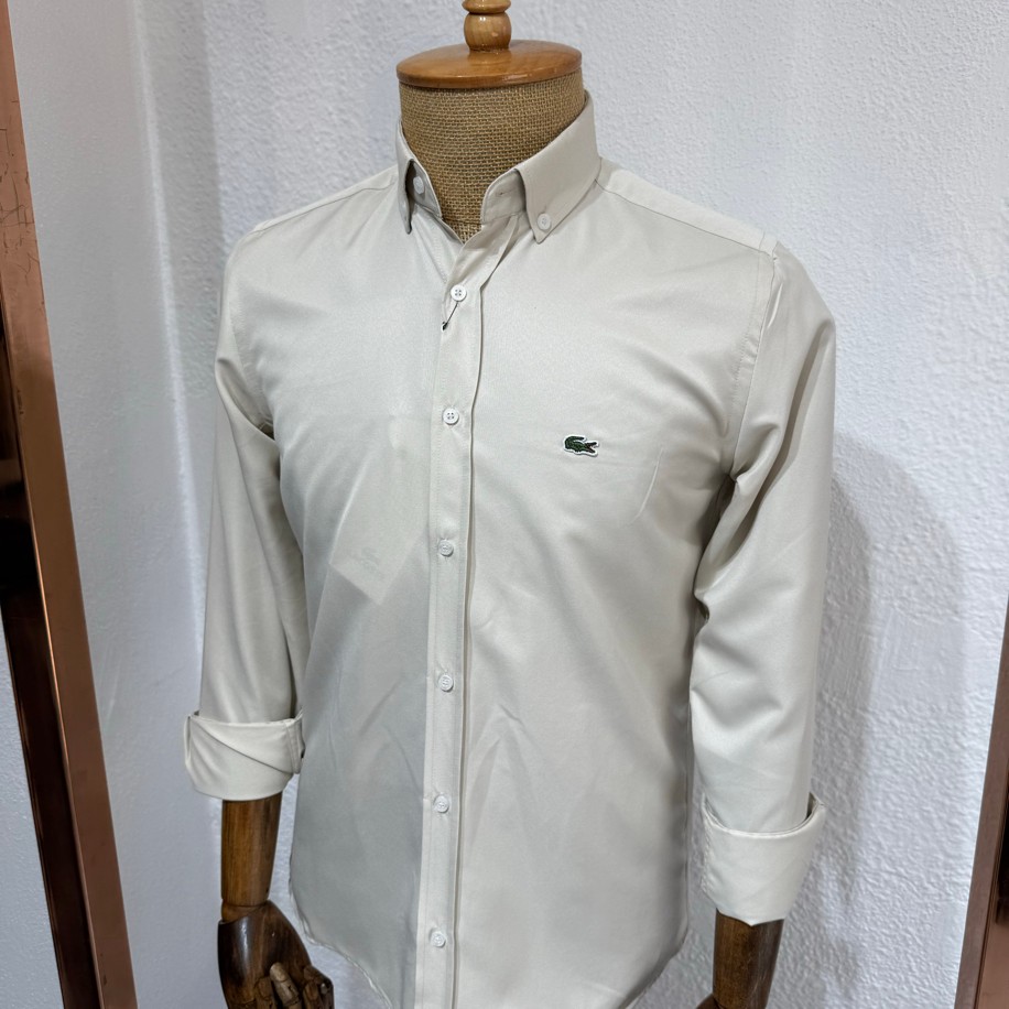 LACOSTE MİCRO GÖMLEK KREM RENK