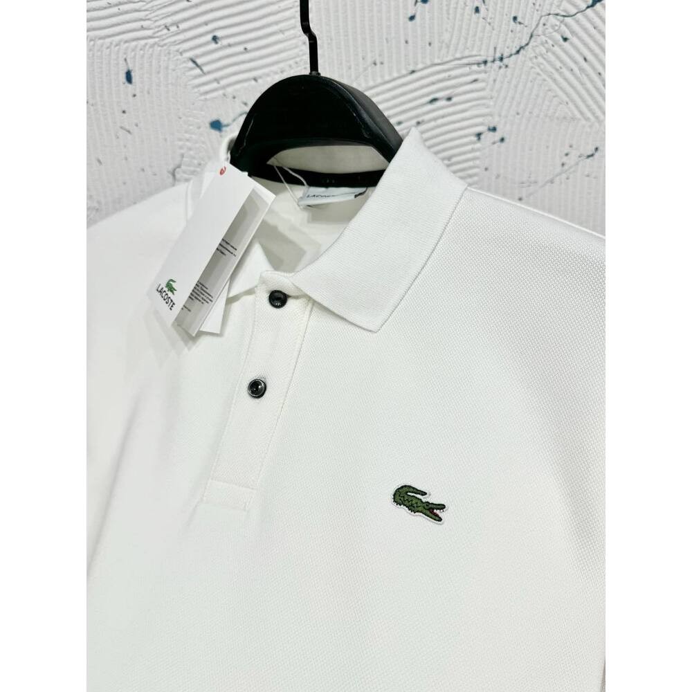 Lacoste Klasik Polo Yaka Uzun Kollu Beyaz