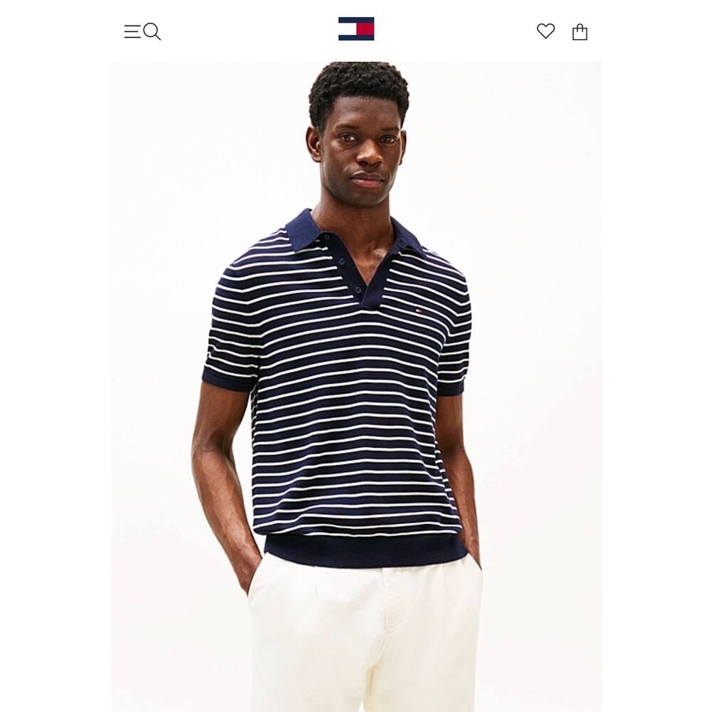 Tommy Hilfiger Polo Yaka Triko Lacivert