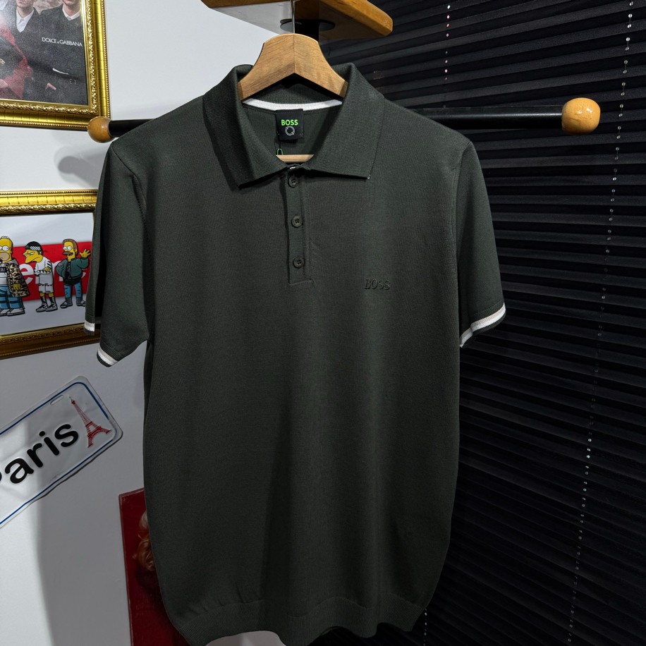 BOSS POLO YAKA TRİKO HAKİ RENK