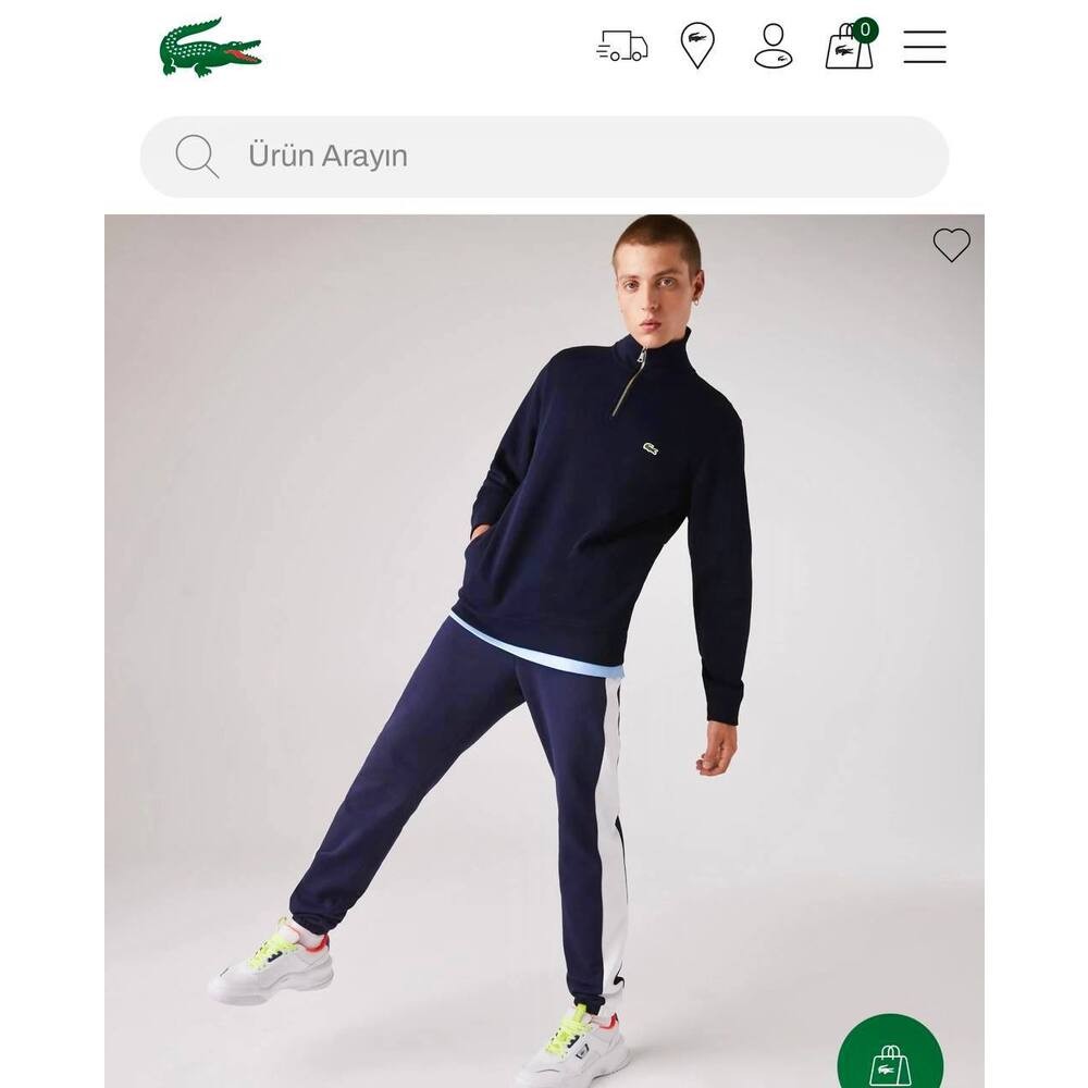 Lacoste Fermuarlı Sweatshirt Lacivert