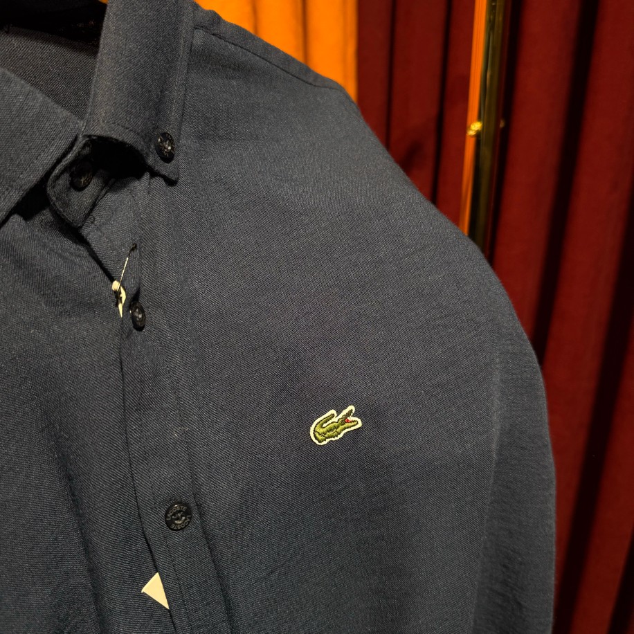 LACOSTE KETEN GÖMLEK LACİVERT RENK