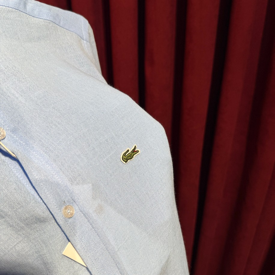 LACOSTE KETEN GÖMLEK BEBE MAVİSİ