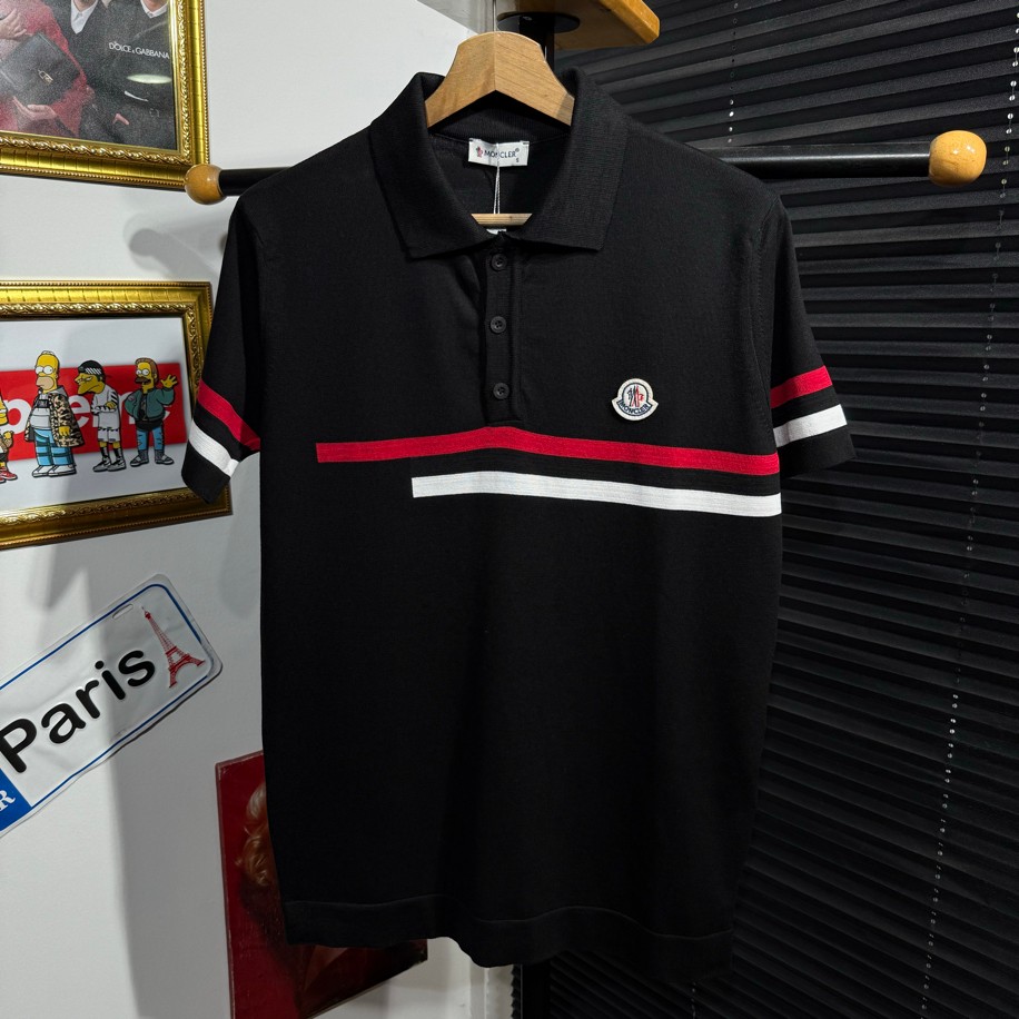 MONCLER POLO YAKA TRİKO SİYAH RENK