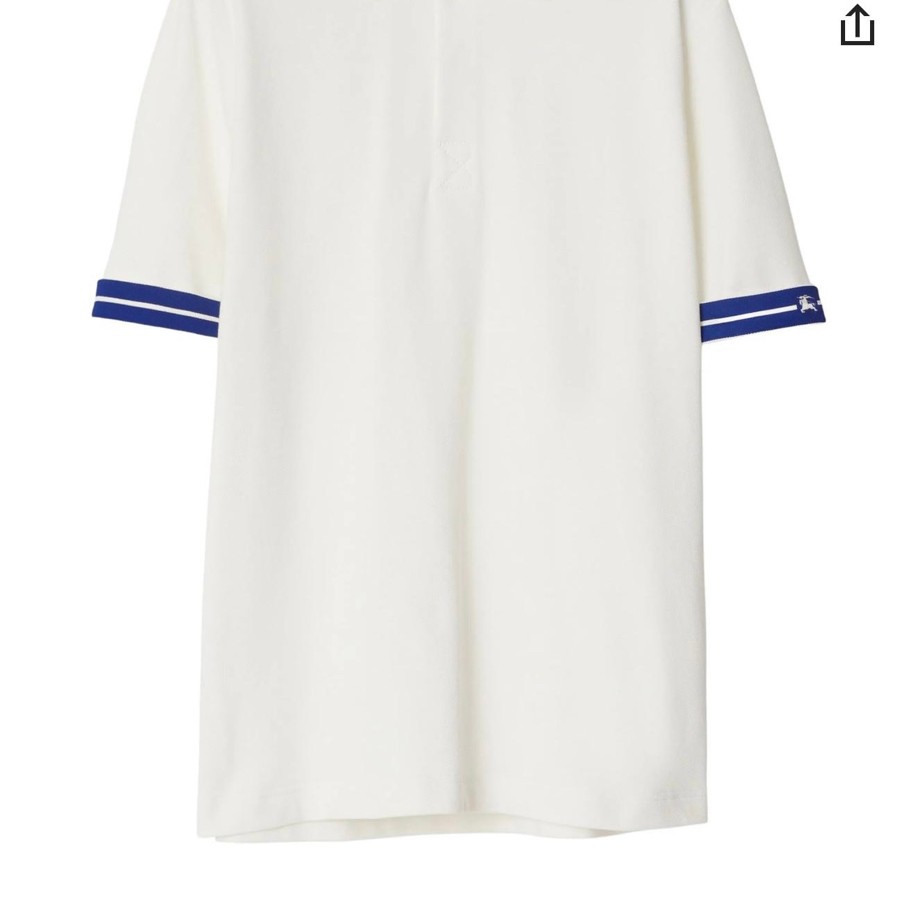 BURBERRY POLO YAKA ÇİZGİ DETAYLI SİYAH RENK