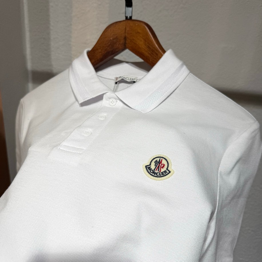 MONCLER POLO YAKA BEYAZ RENK