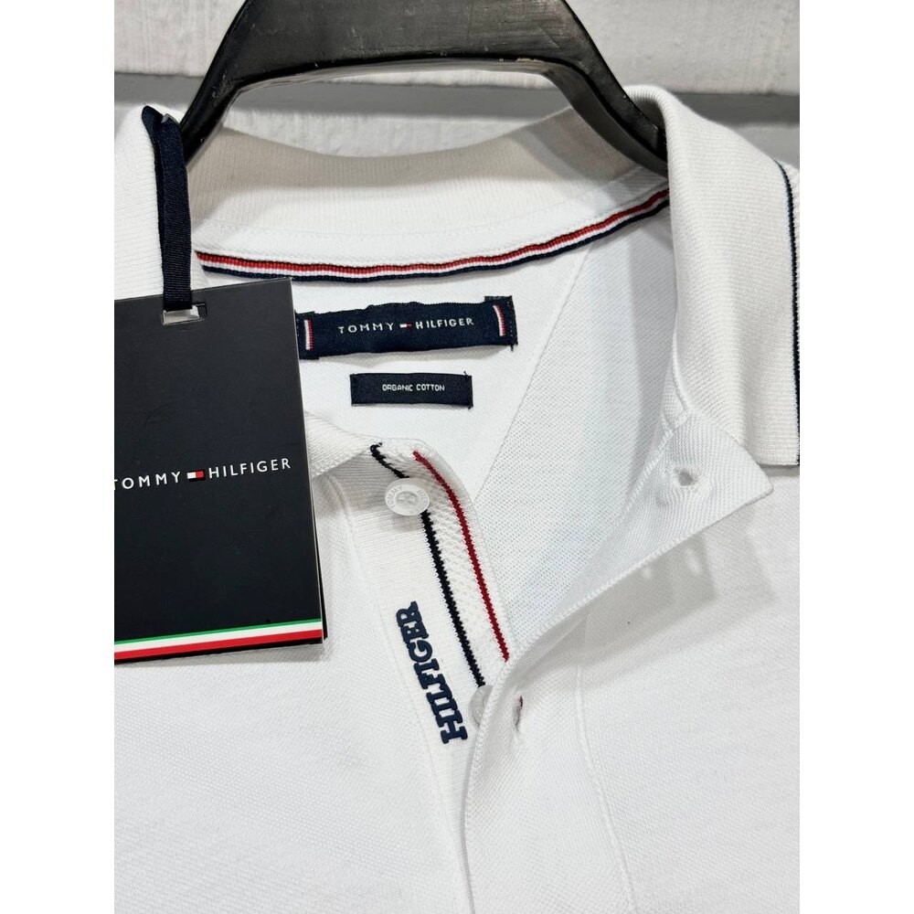 Tommy Hilfiger Polo Yaka D Beyaz