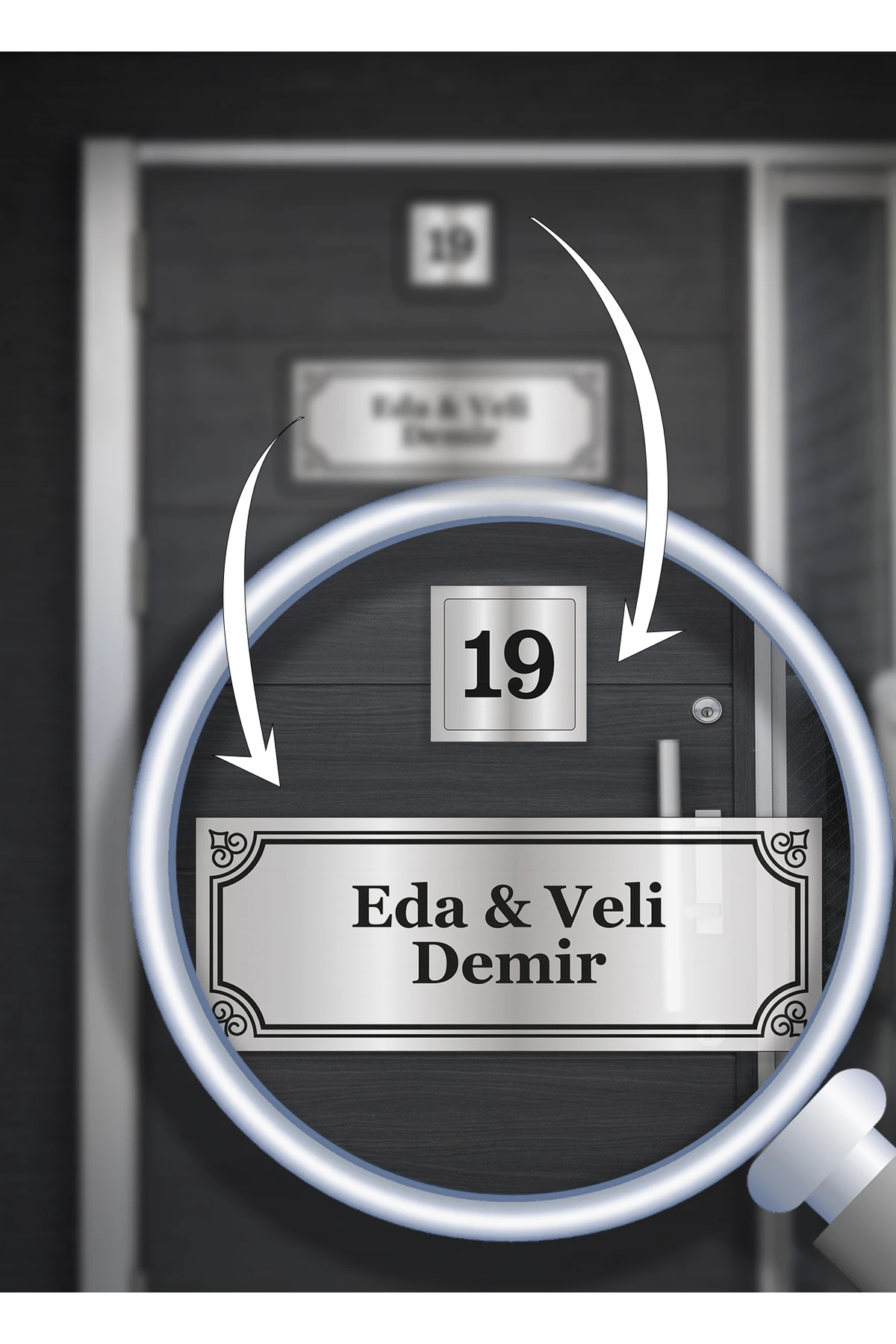 2'li Set Set Kapı Isimliği Ve Kapı Numarası - Kişiye Özel