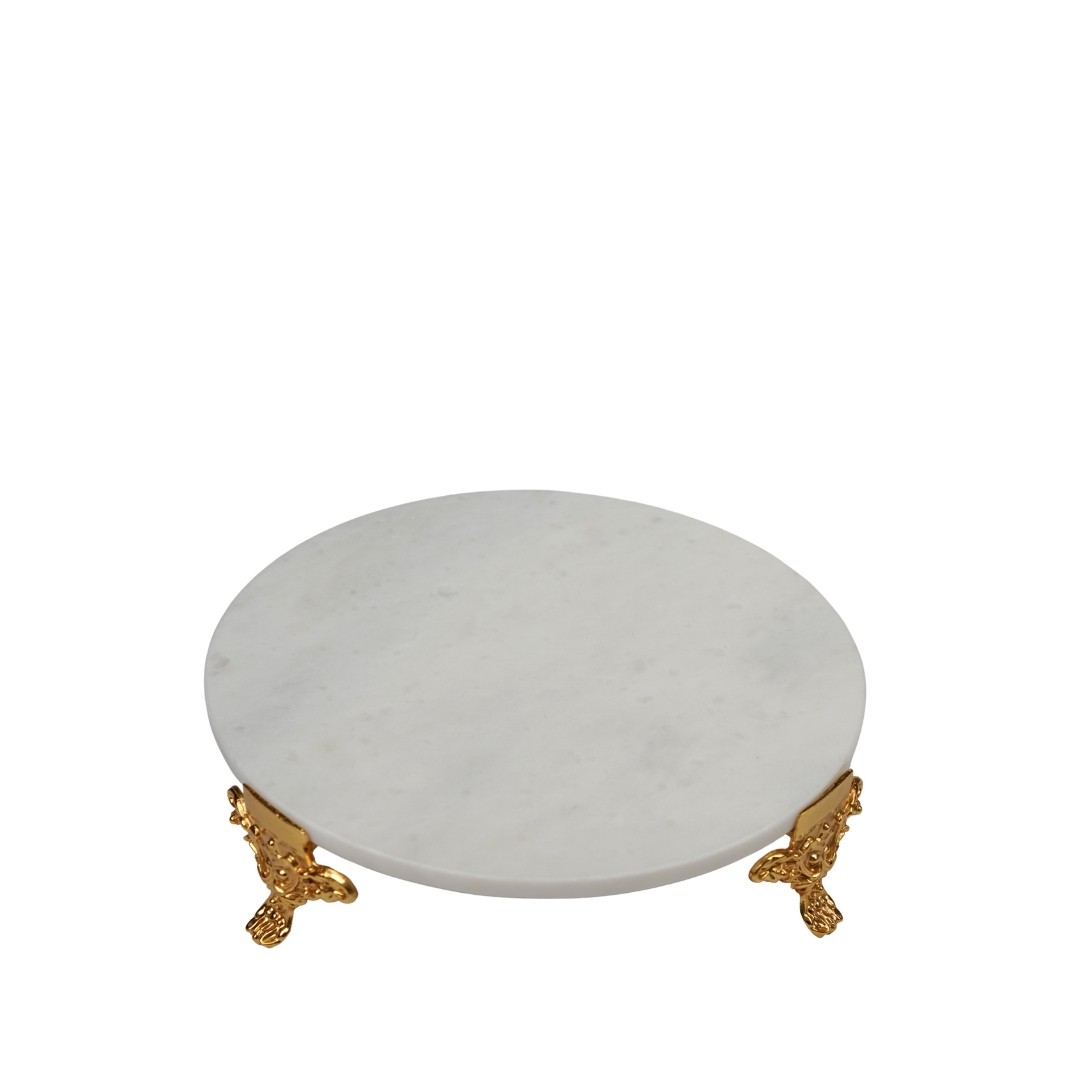 Mermer Tepsi Gold Varak 25cm