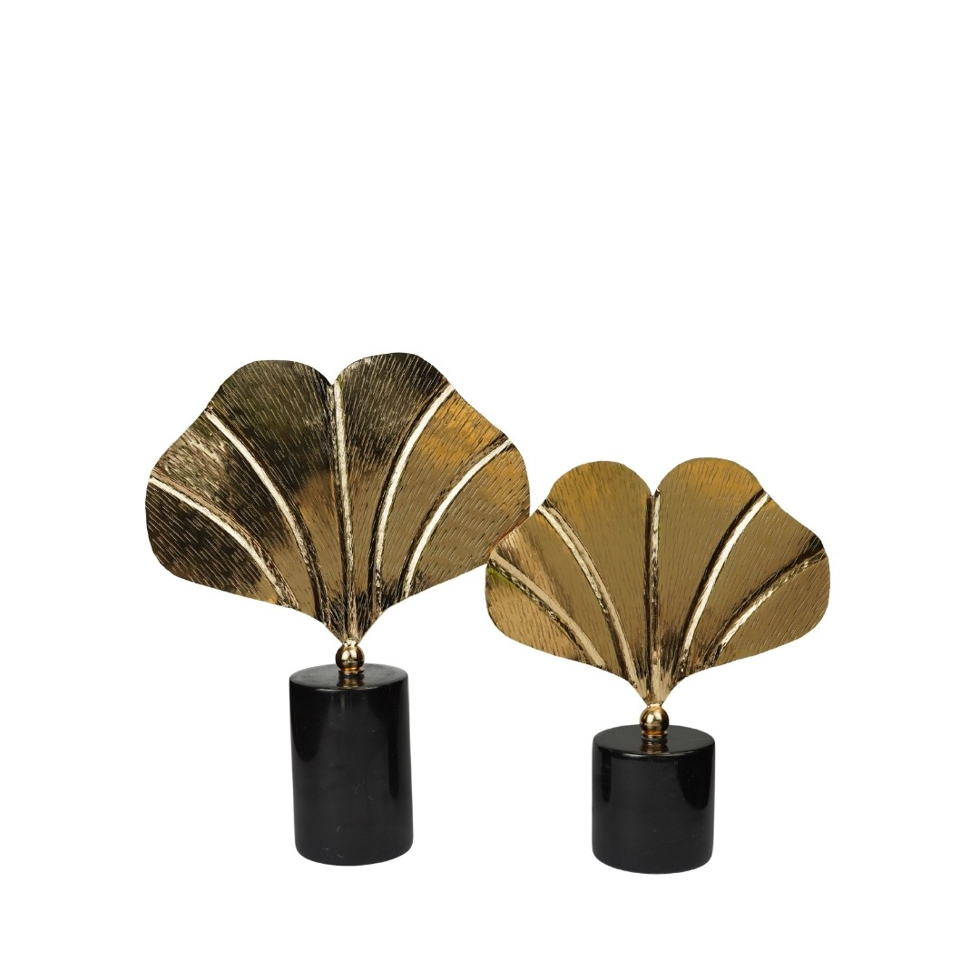 2li Siyah Gold Yelpaze Dekor