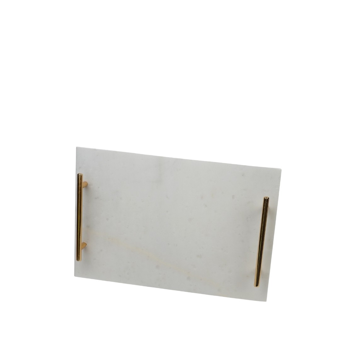 Mermer Dikdörtgen Tepsi Kulp 30x20