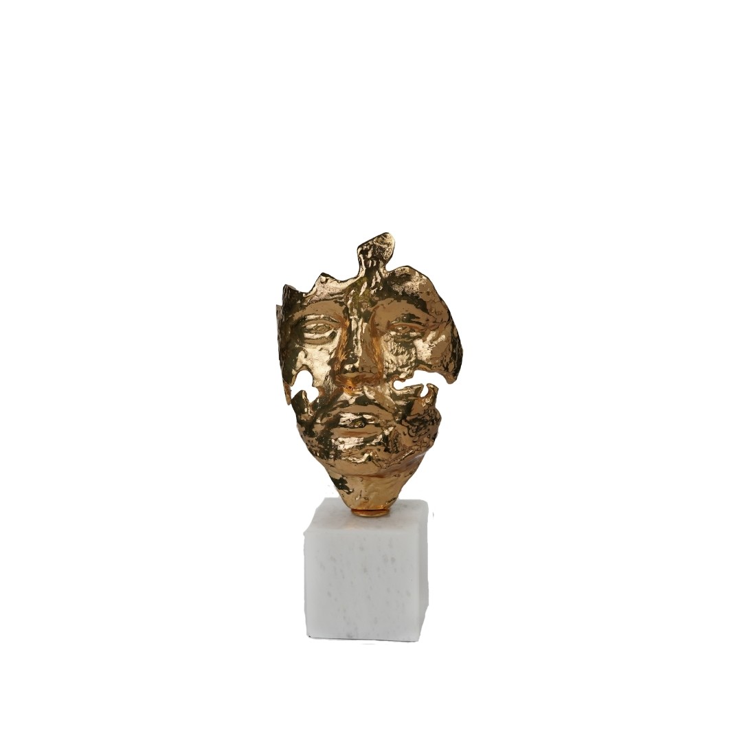 Gold Yüz Heykel Dekor