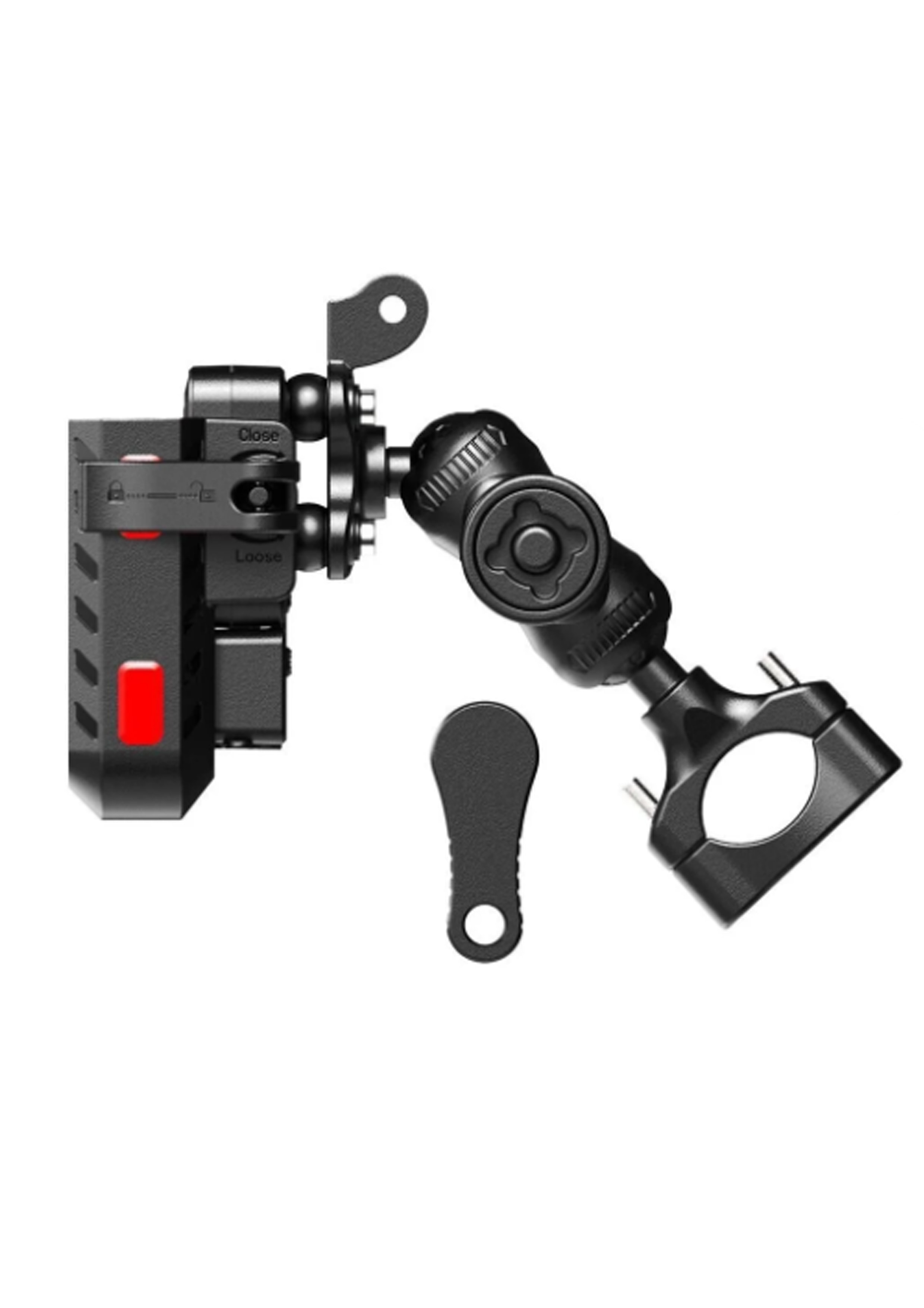 TTR Motors MOTOSİKLET TELEFON TUTUCU (Ayna ve Gidon Bağlantılı -Titreşim Önleyicili)