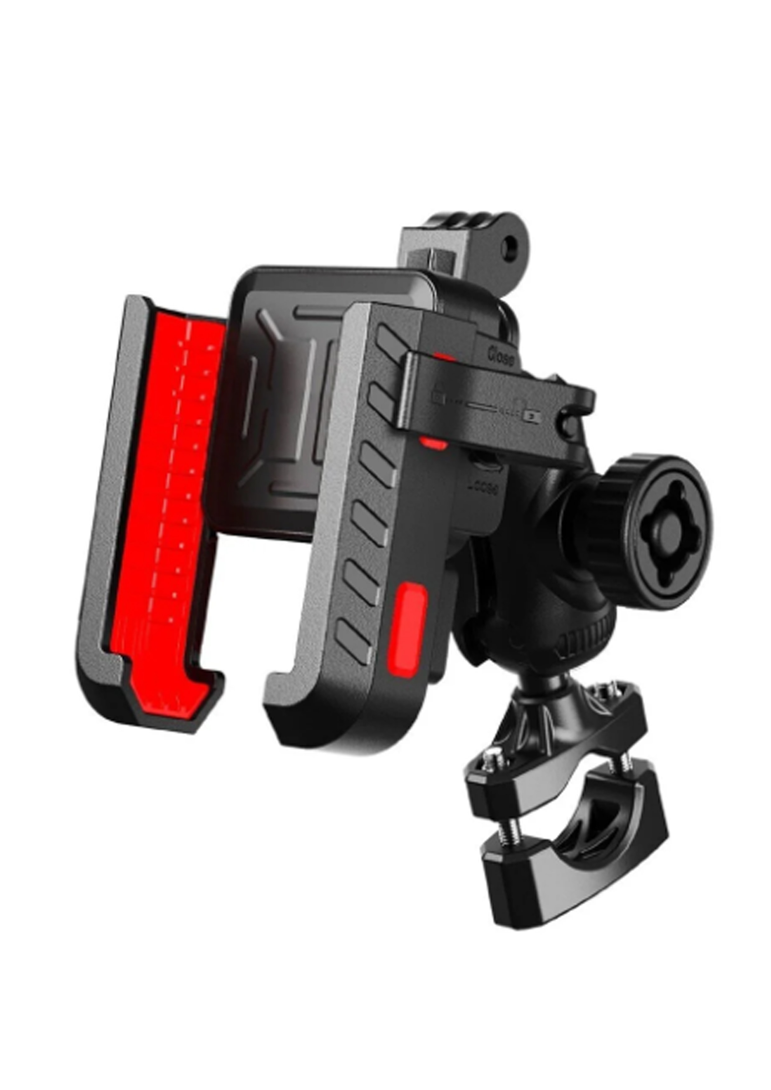 TTR Motors MOTOSİKLET TELEFON TUTUCU (Ayna ve Gidon Bağlantılı -Titreşim Önleyicili)