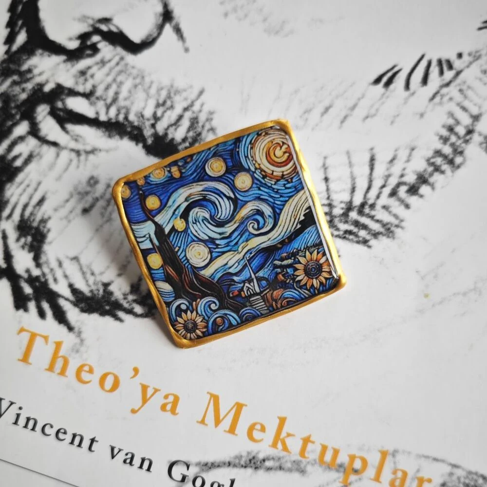 Starry Night Ai Broş