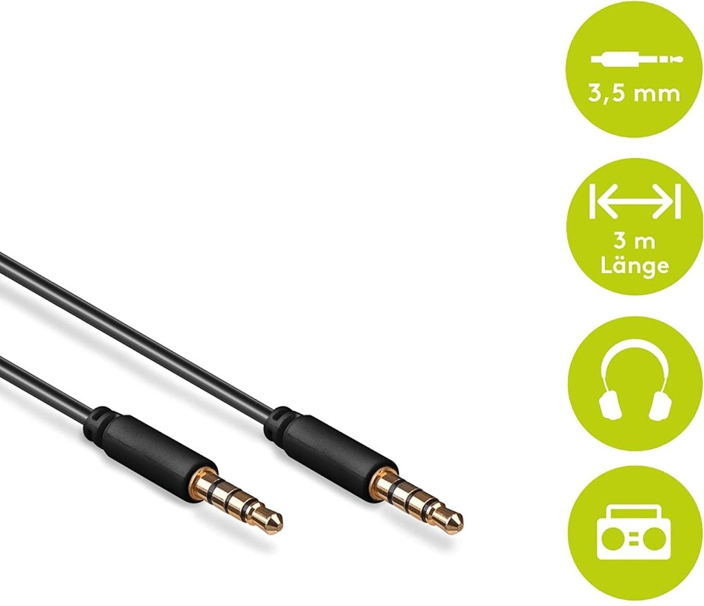 D-CABLE AUX CABLE 3.5-3.5 4PIN TO 4PIN 1 METER
