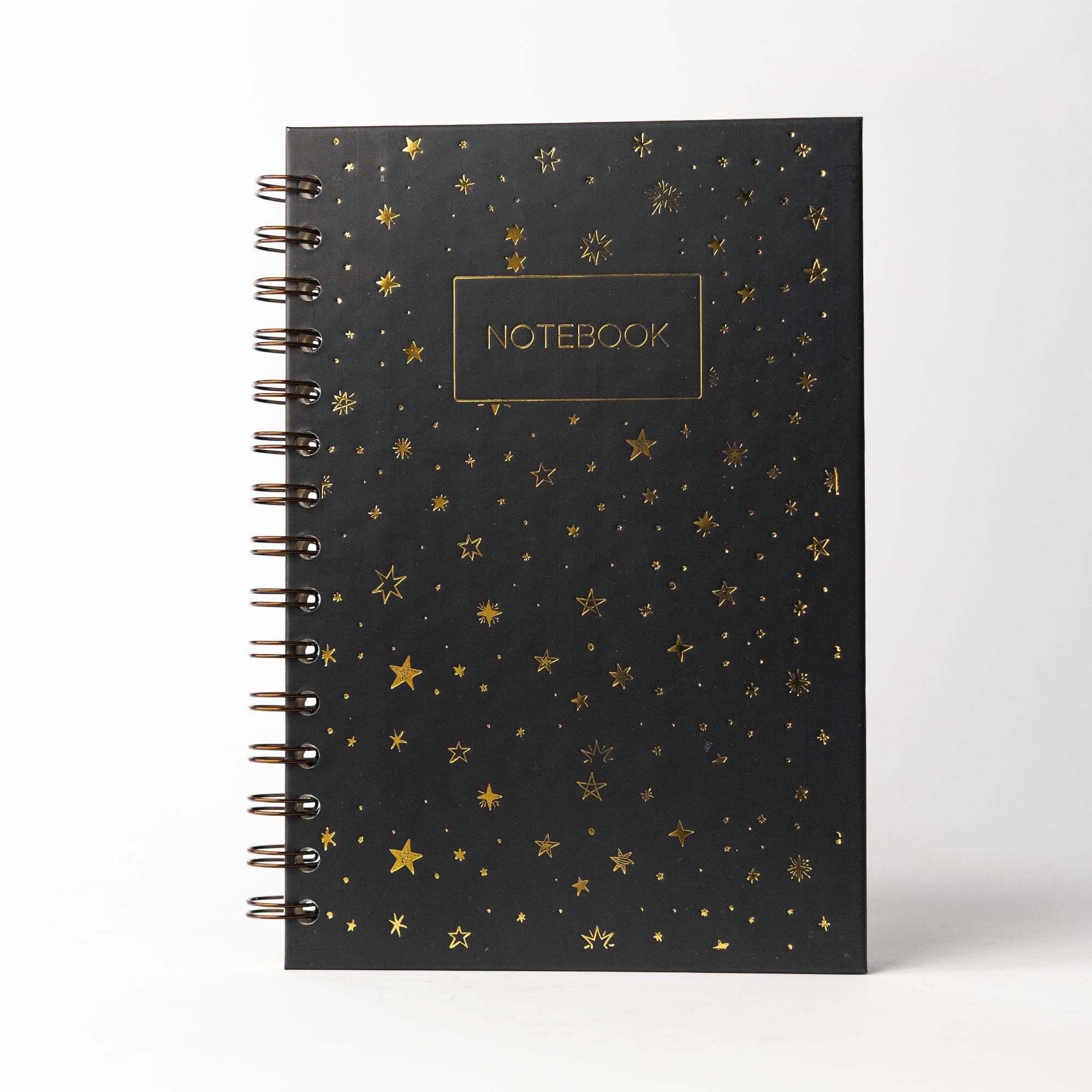 Yıldız Desenli Spiralli Notebook Defter