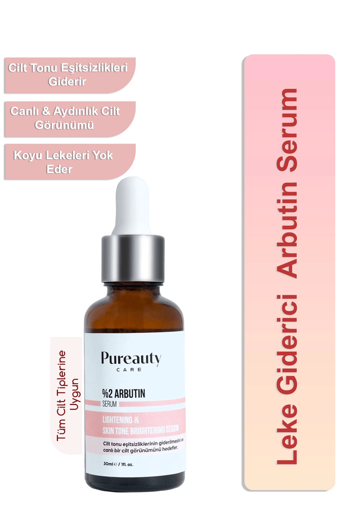 Leke Karşıtı Cilt Tonu Eşitleyici Aydınlatıcı Konsantre %2 Arbutin Serum