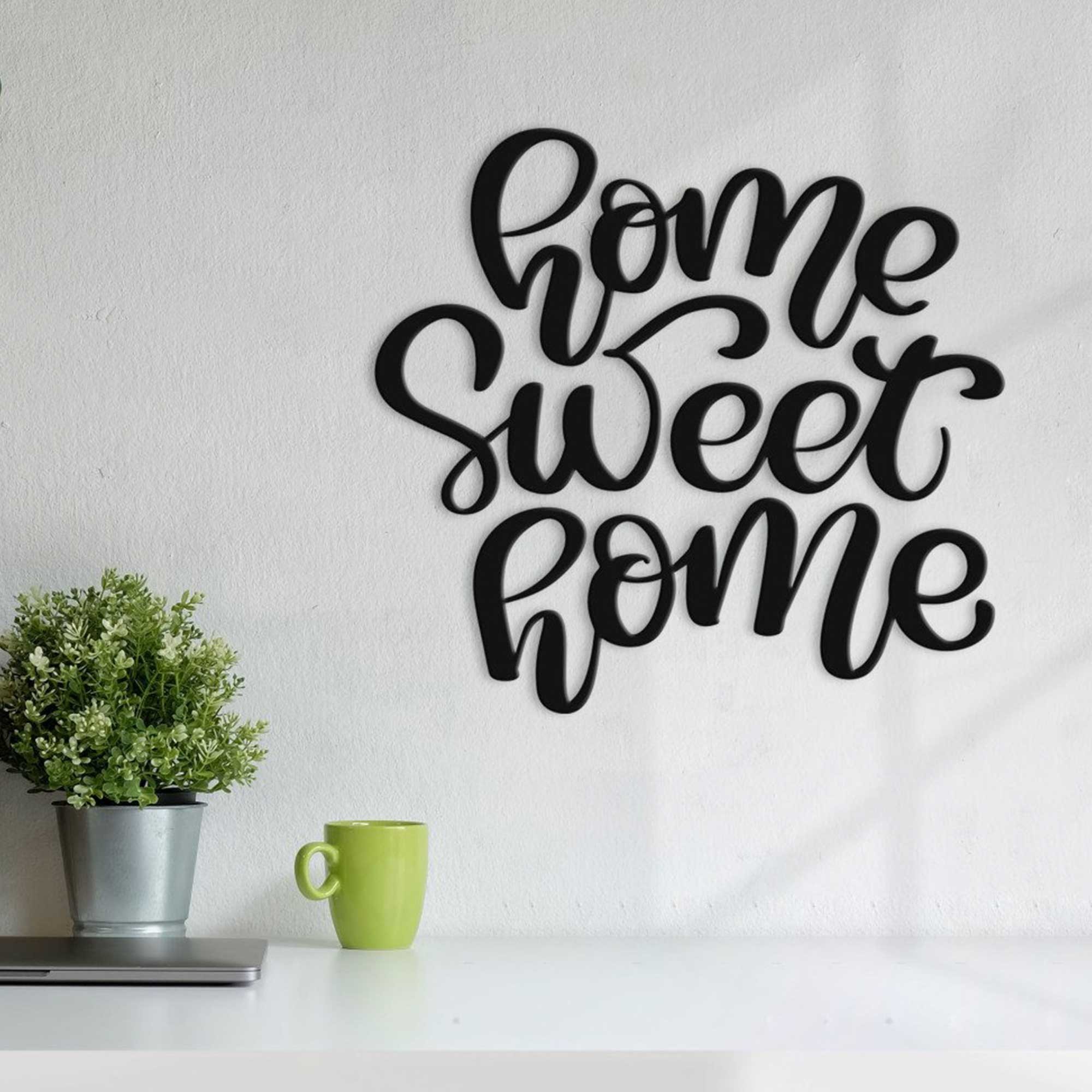 Home Sweet Home Ahşap Duvar Yazısı - 1