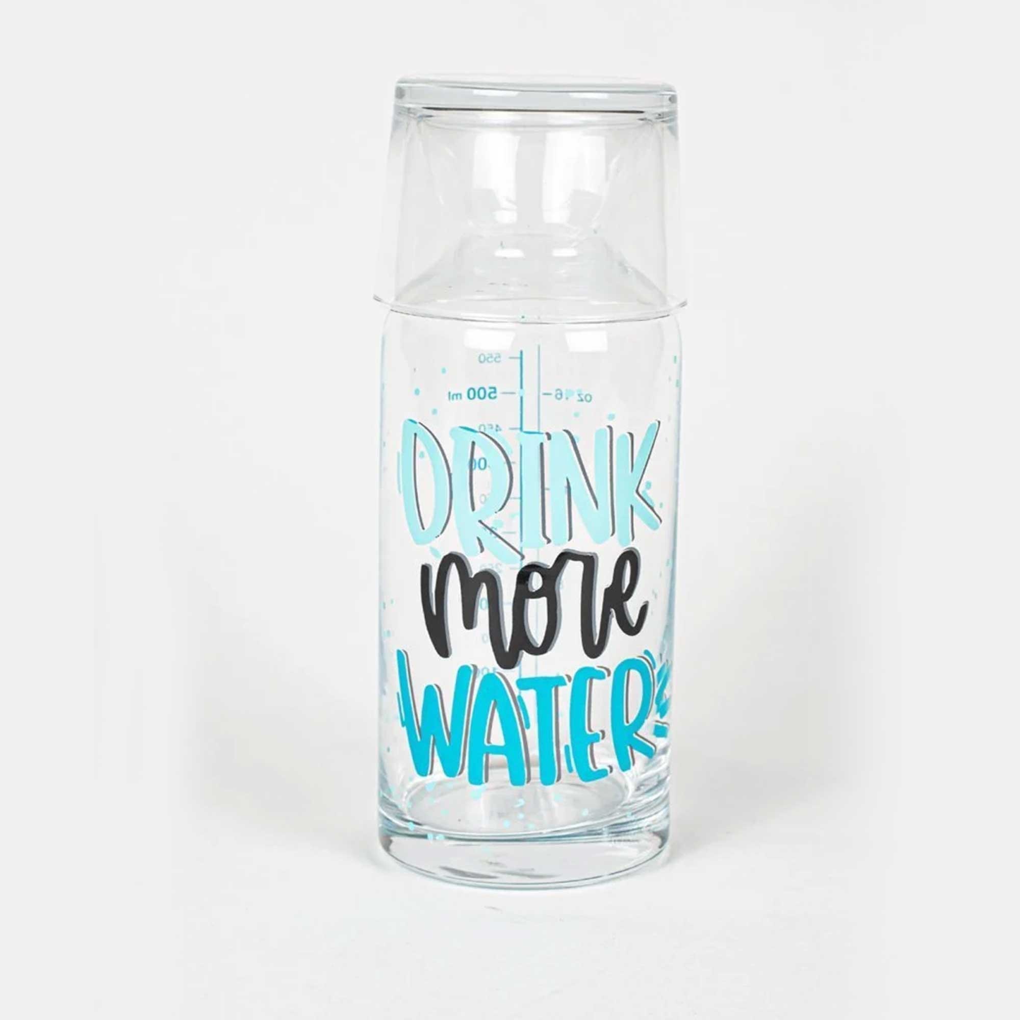 Drink More Water Bardaklı Başucu Sürahisi