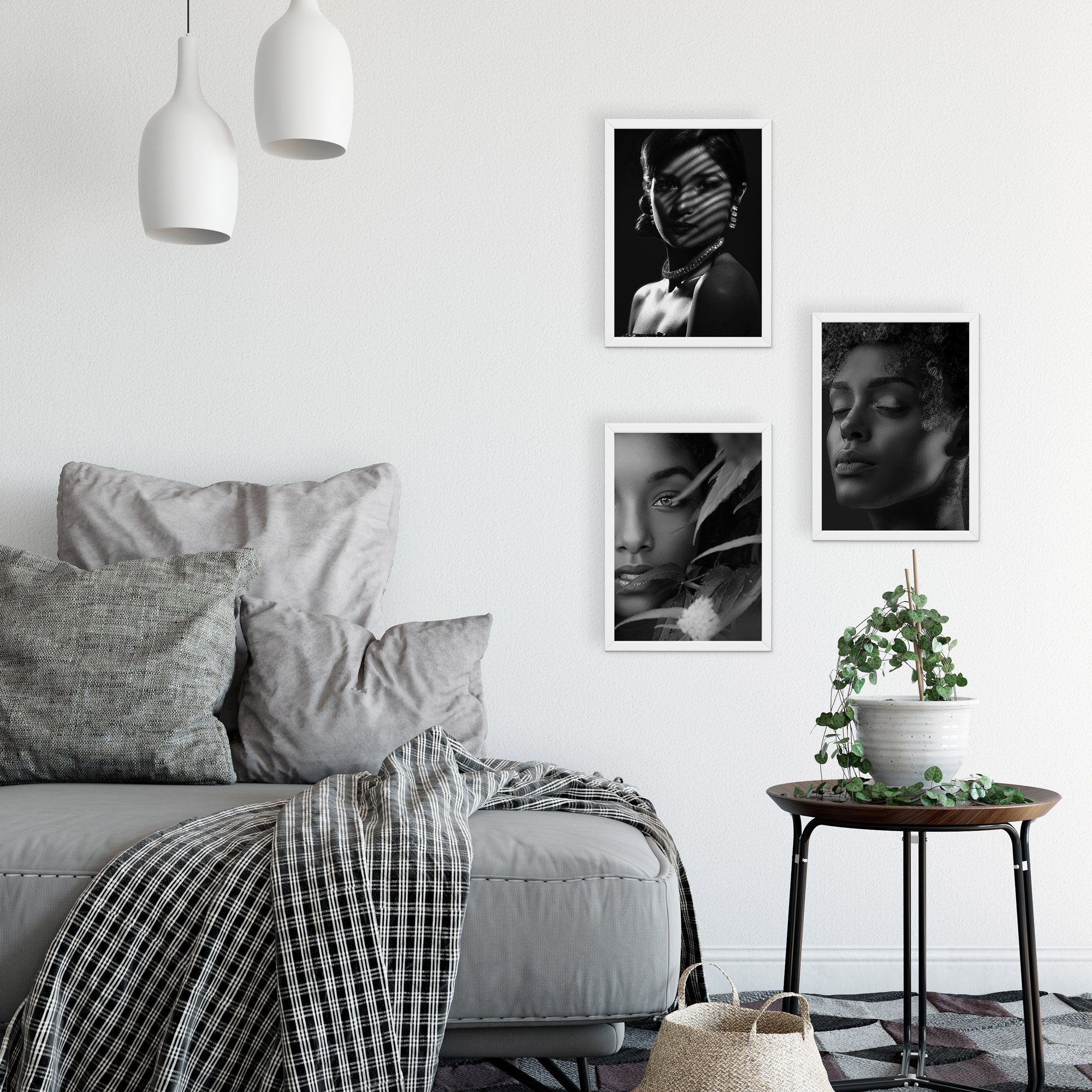 20x30 Fotoğraflı Yapışan Beyaz Çerçeve - 3'lü