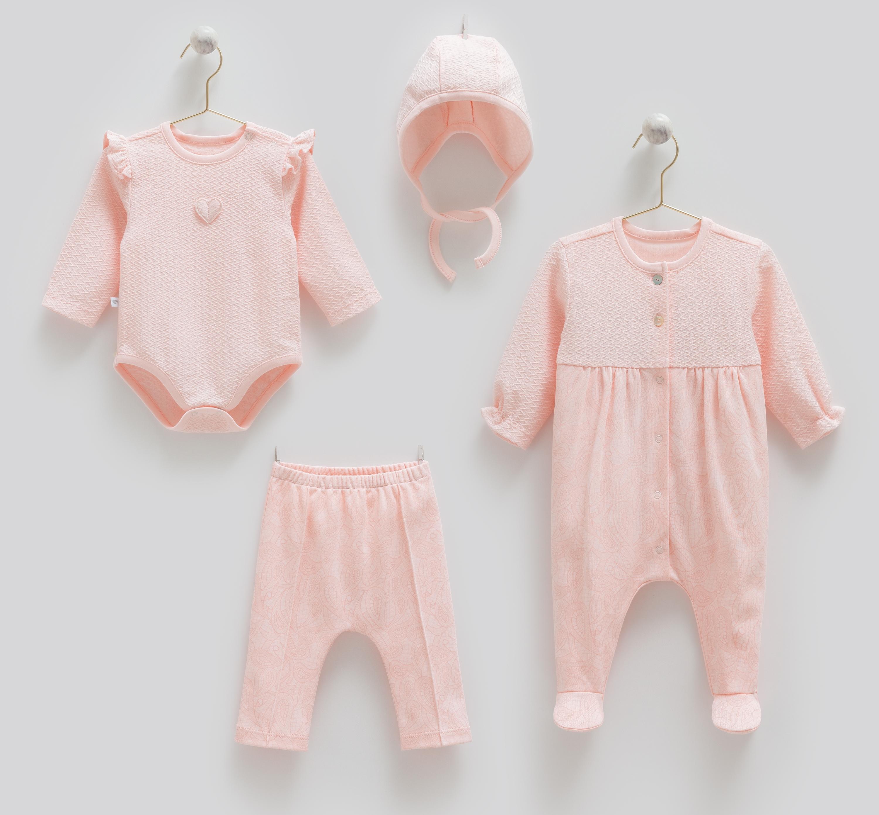 Tiny Lace 4'lü Kız Bebek Hastane Çıkış Seti 