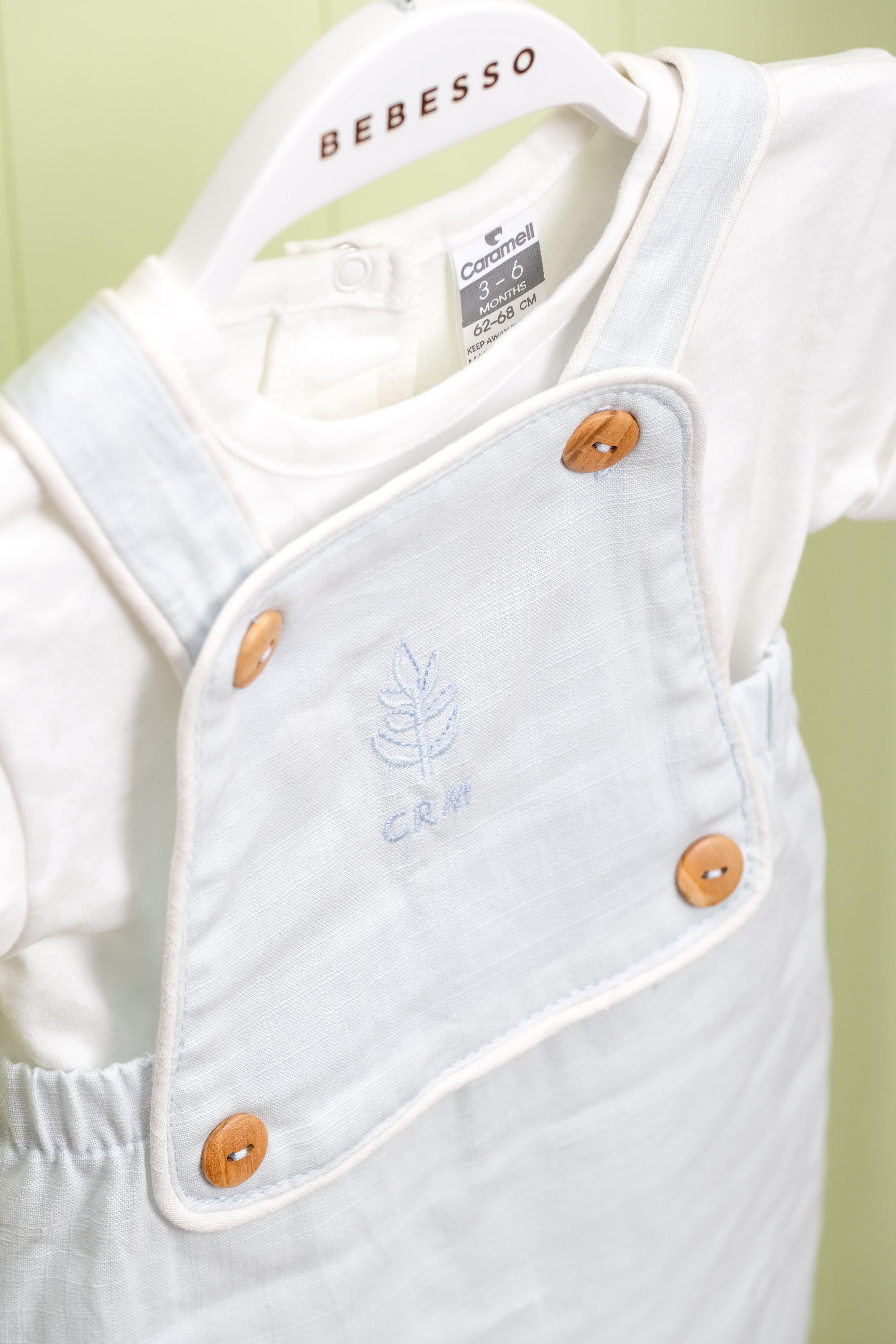 Seaside Breeze Müslin 2'li Erkek Bebek Salopet Takım