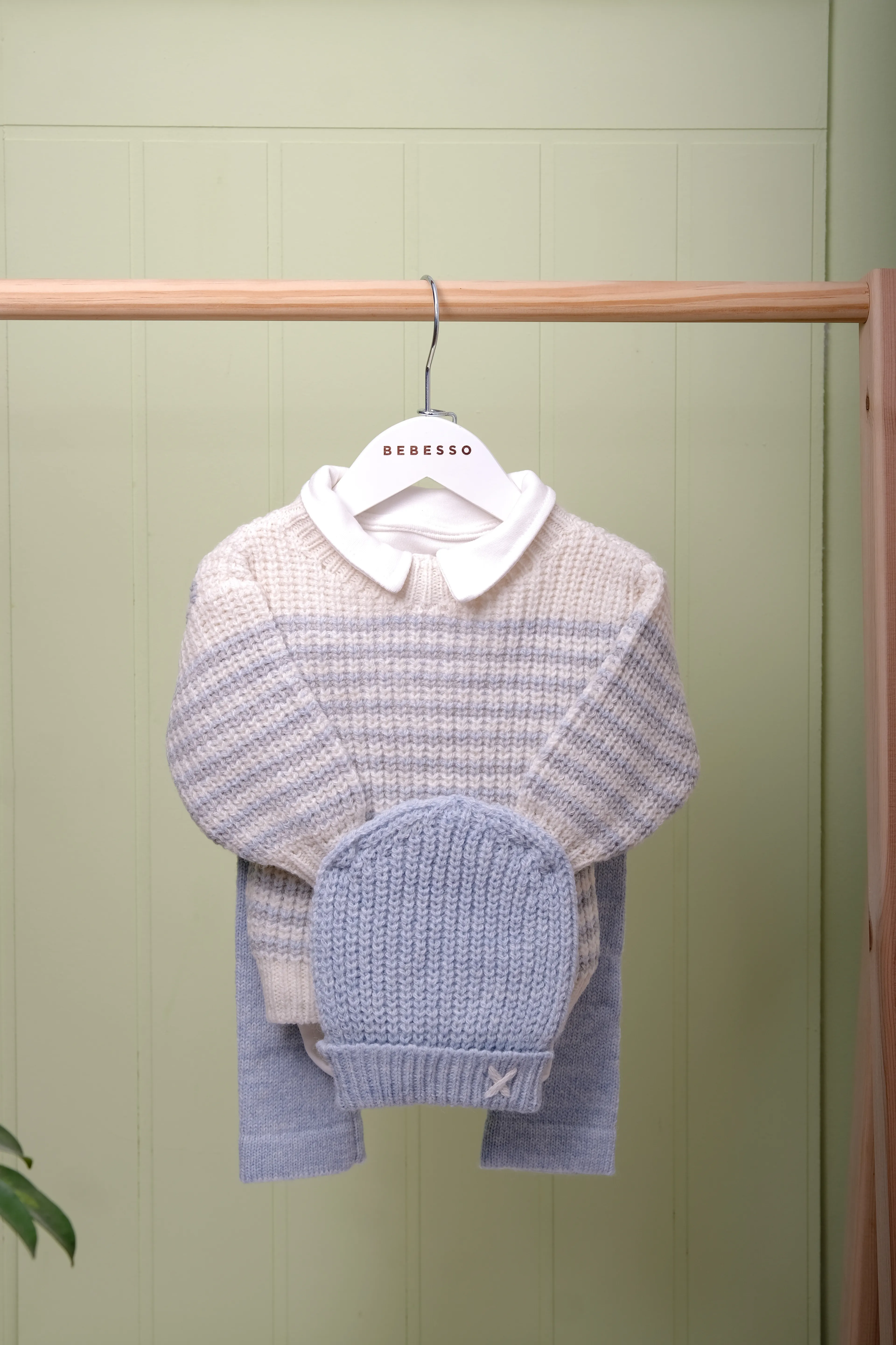 Nordic Bleu Erkek Bebek 4’lü Triko Selanik Takım Seti