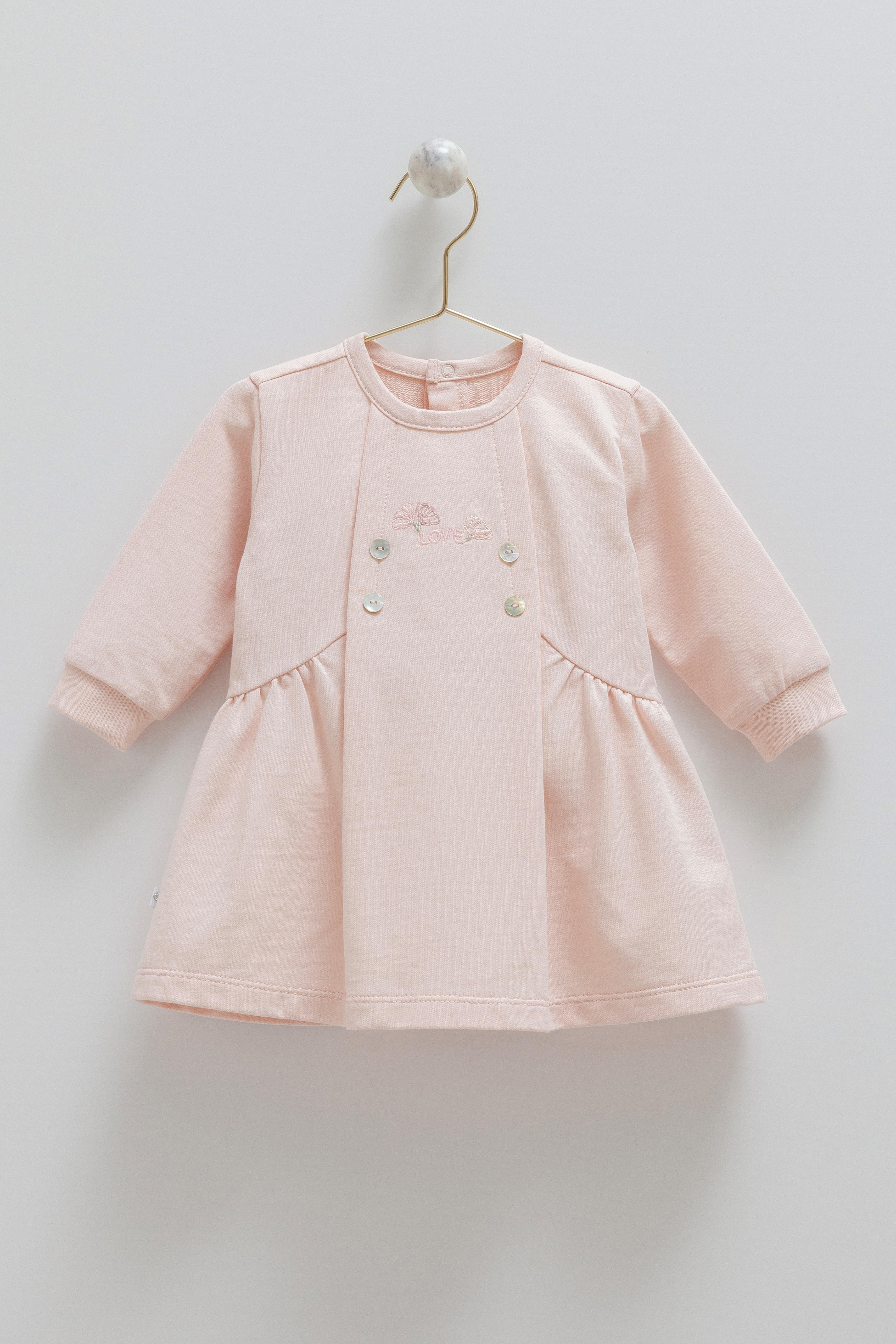 Petite Élégance Kız Bebek Elbisesi - Pembe