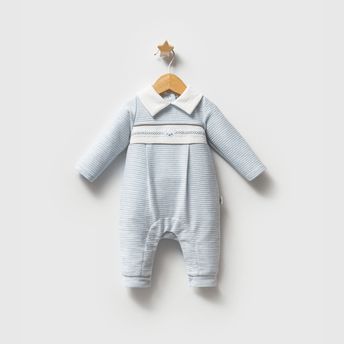 Little Bear Dreams Erkek Bebek Tulum - Mavi